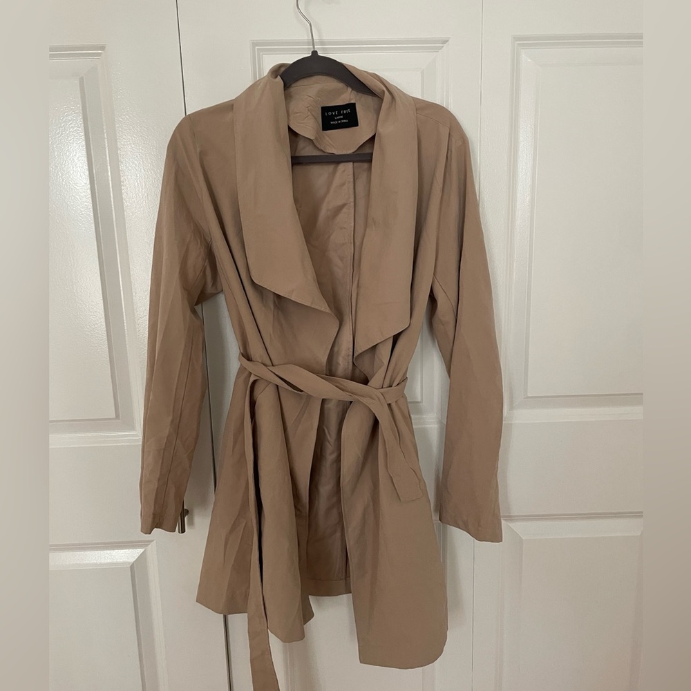 Brand New Tan Wrap Coat